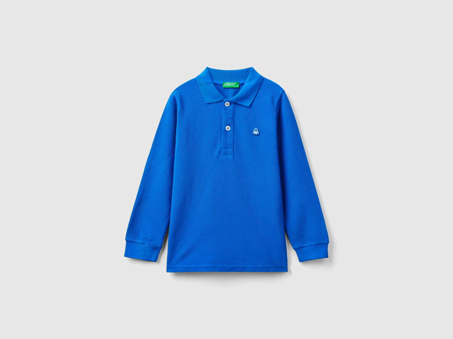 Polo manica lunga in cotone biologico da bimbo bluette | Benetton Outlet
