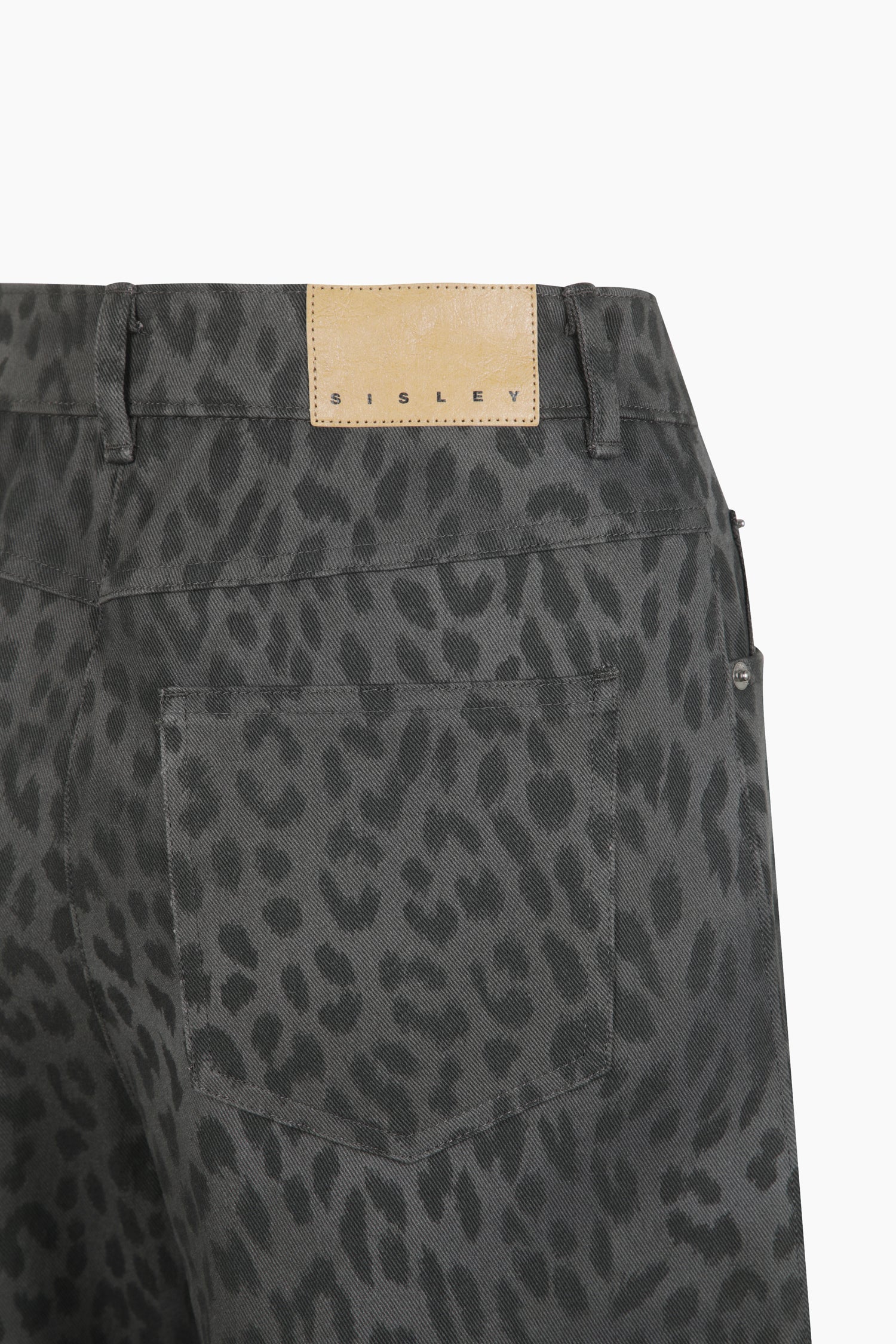 Pantaloni animalier da donna grigio chiaro 4 | Sisley Outlet