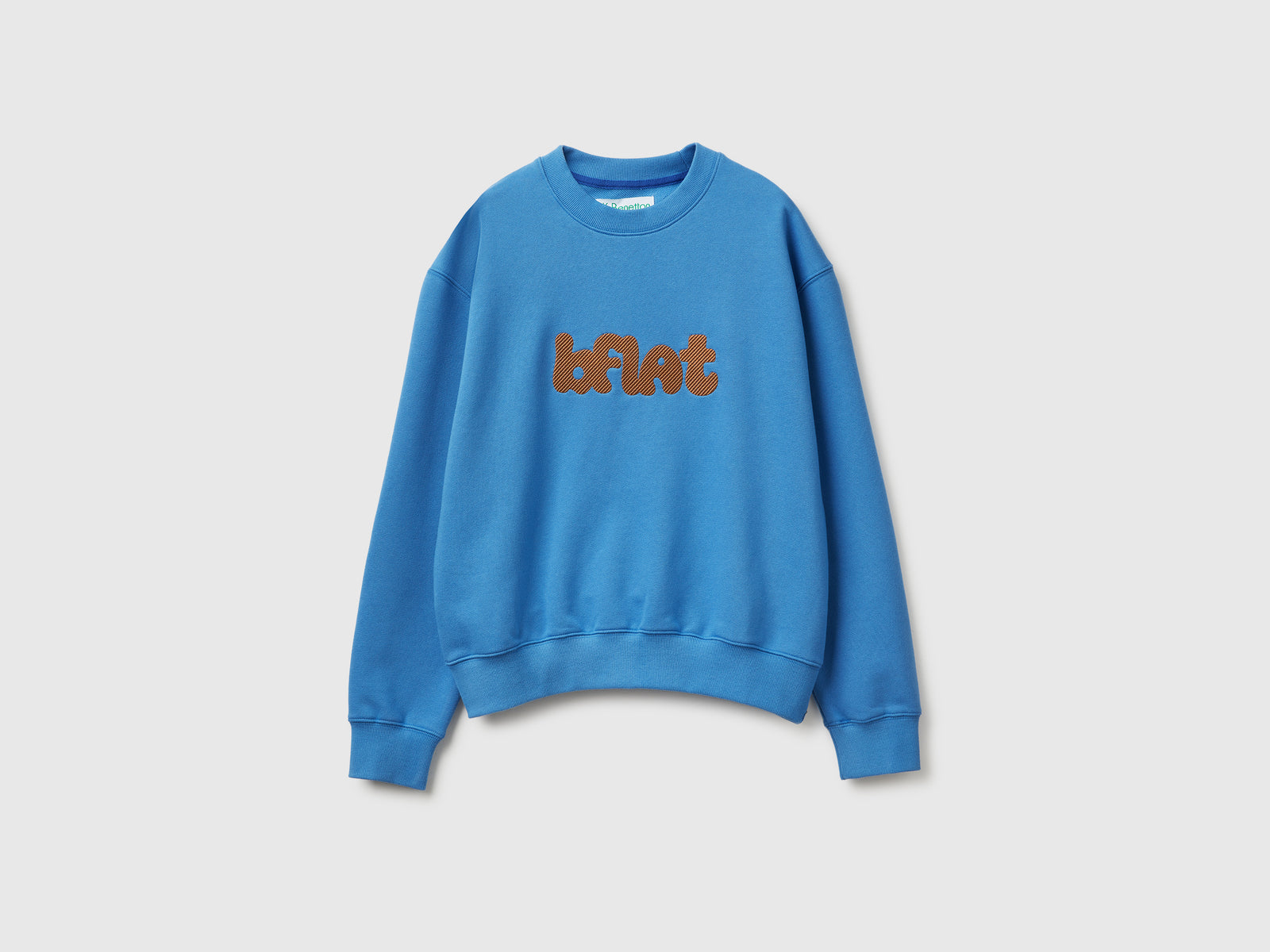 Felpa con ricamo da donna bluette | Benetton Outlet
