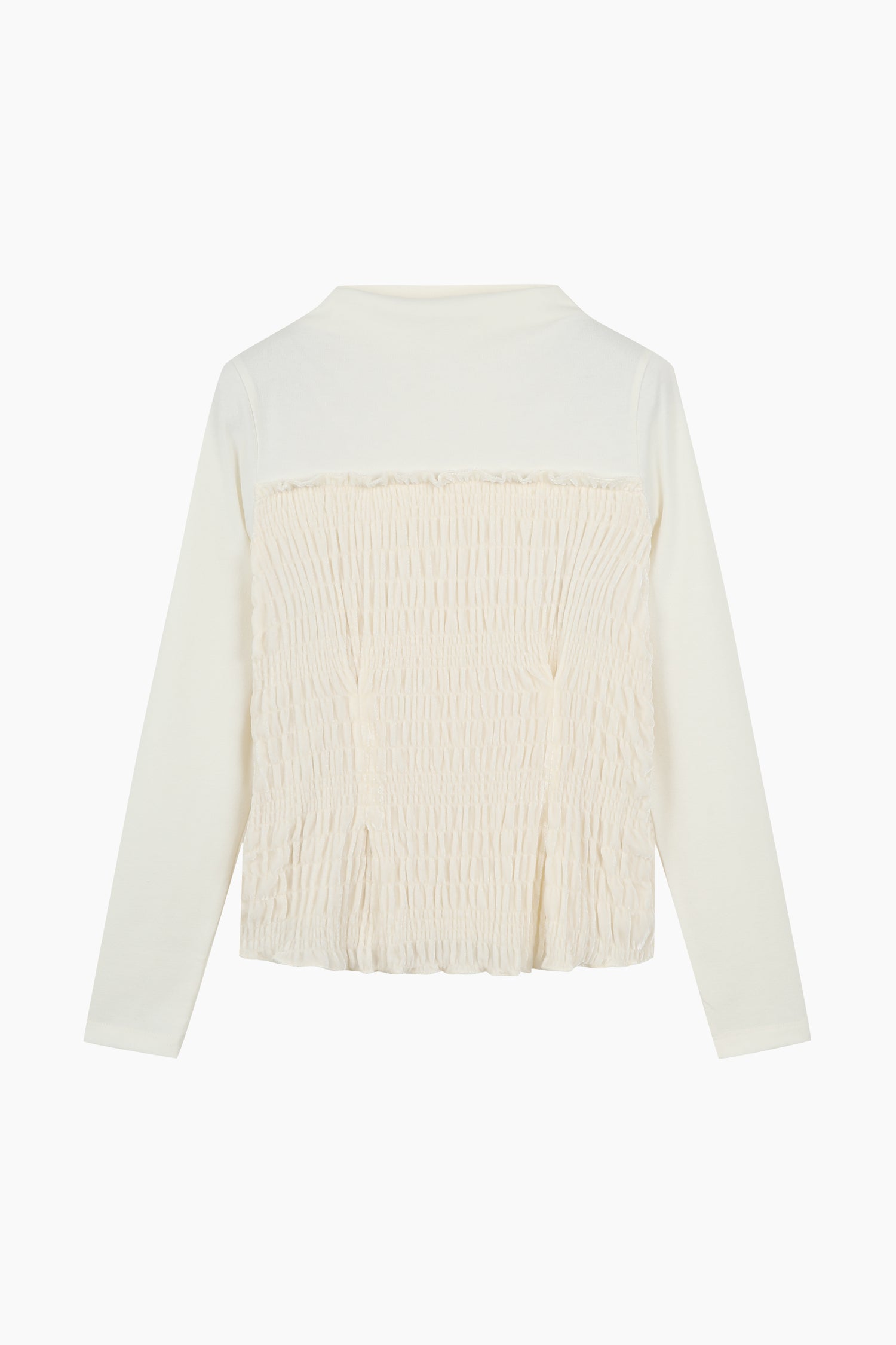T-shirt in velluto da donna bianco panna | Sisley Outlet