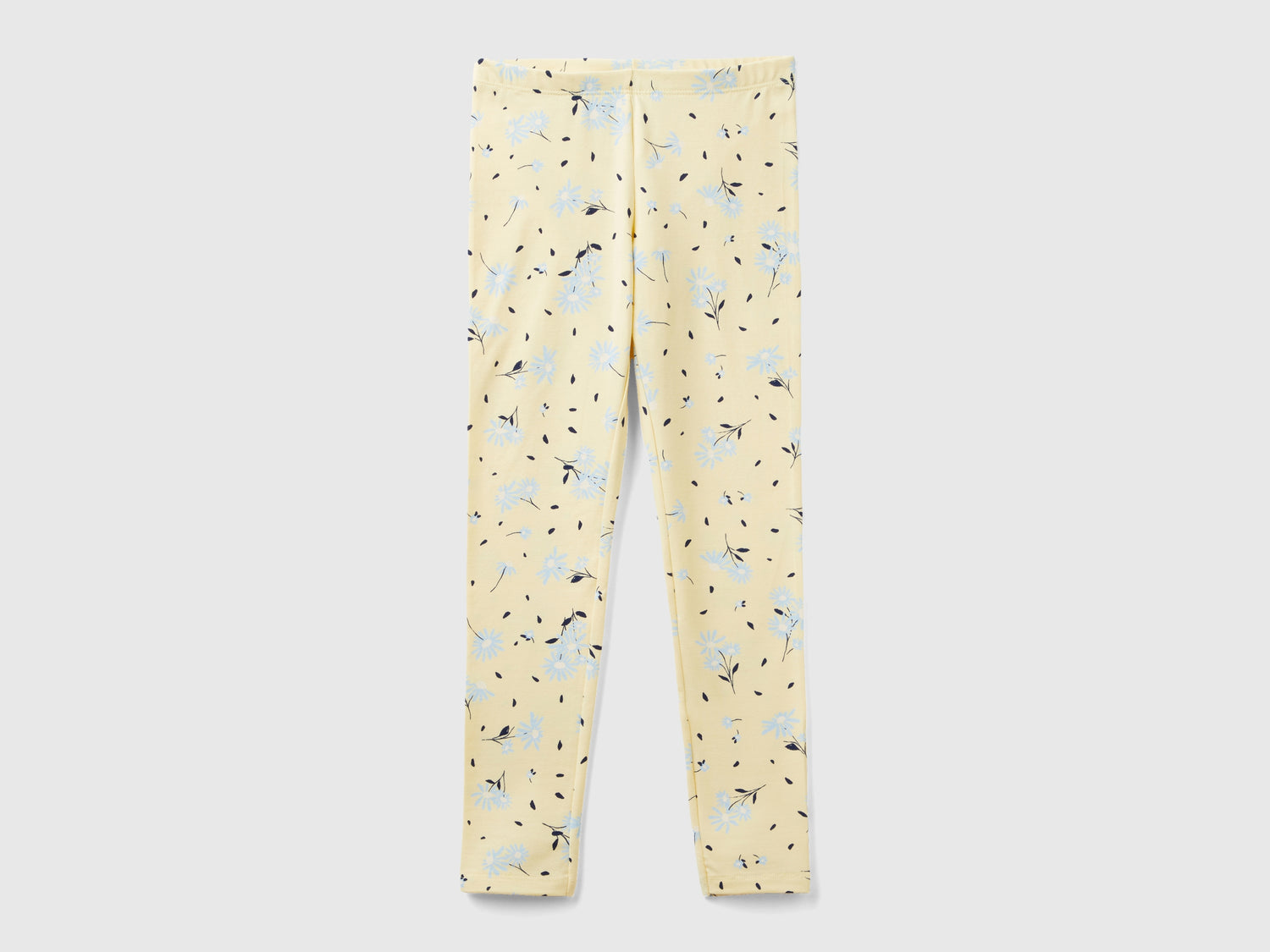 Leggings vaniglia con stampa floreale da bambina giallo | Benetton Outlet
