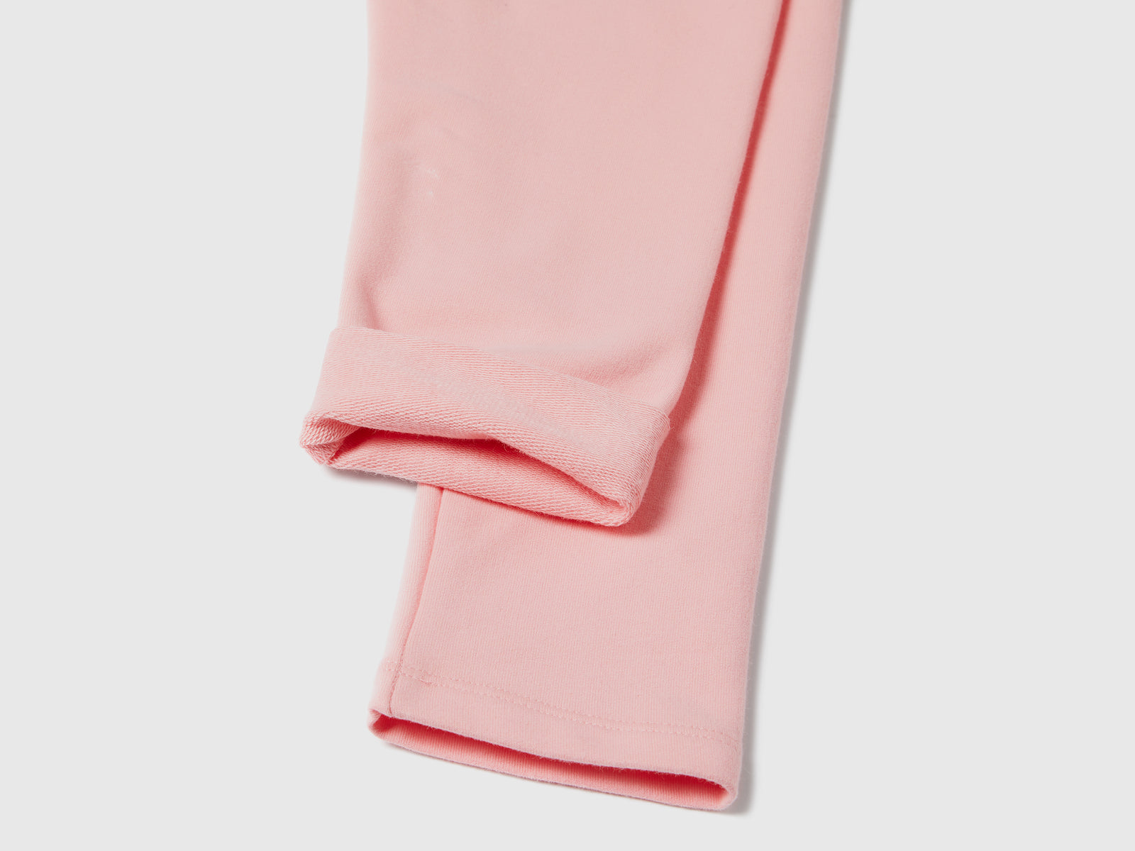 Leggings in calda felpa stretch da bimba rosa 2 | Benetton Outlet
