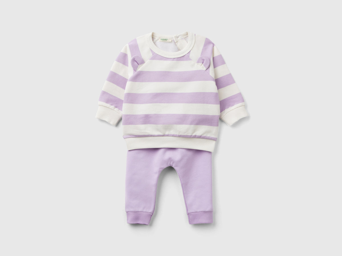 Completo in felpa di cotone bio stretch