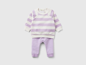 Completo in felpa di cotone bio stretch