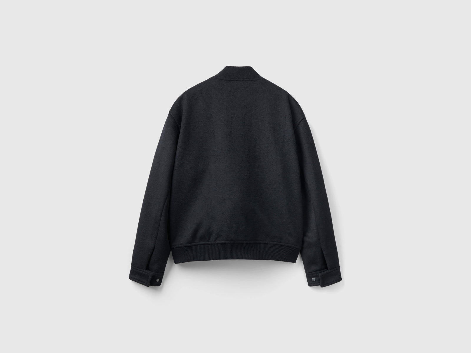 Bomber in misto lana Shetland da uomo nero 2 | Benetton Outlet