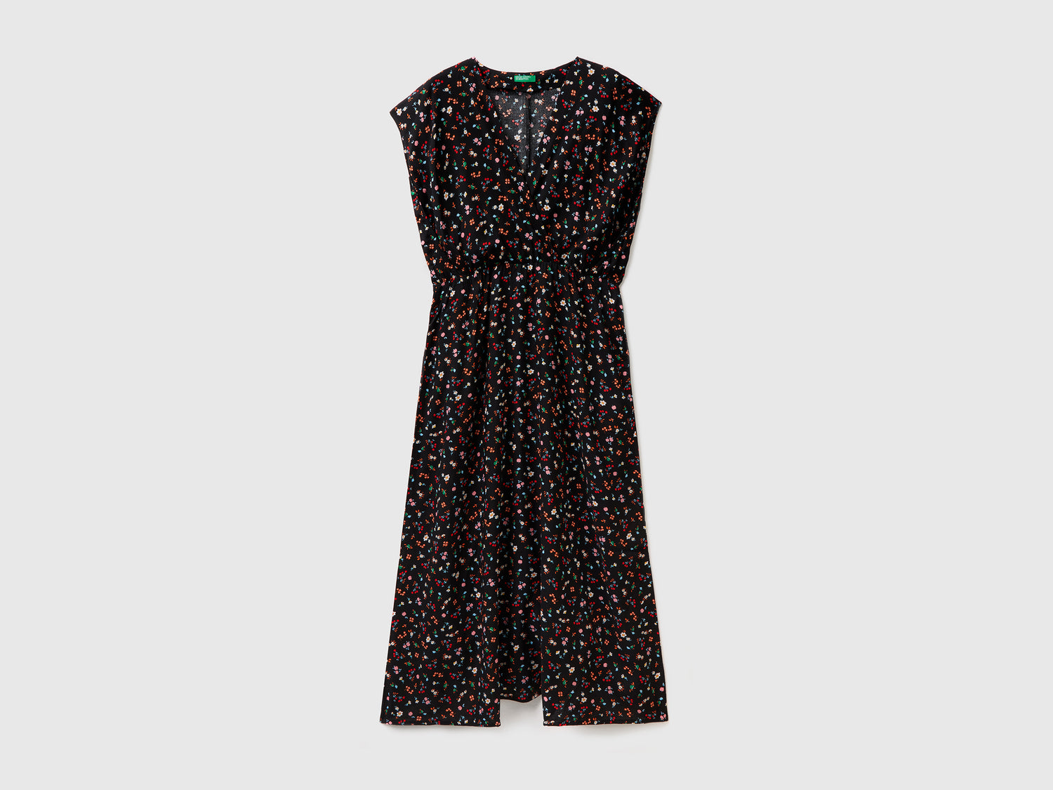 Vestito lungo copricostume smanicato con fantasia animalier da donna multi-color | Benetton Outlet