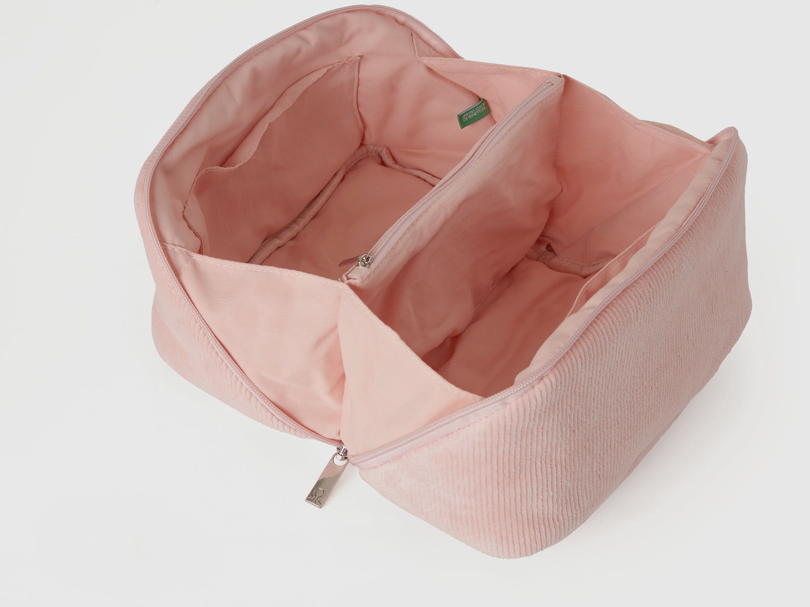 Beauty case in misto cotone da donna rosa 3 | Benetton Outlet