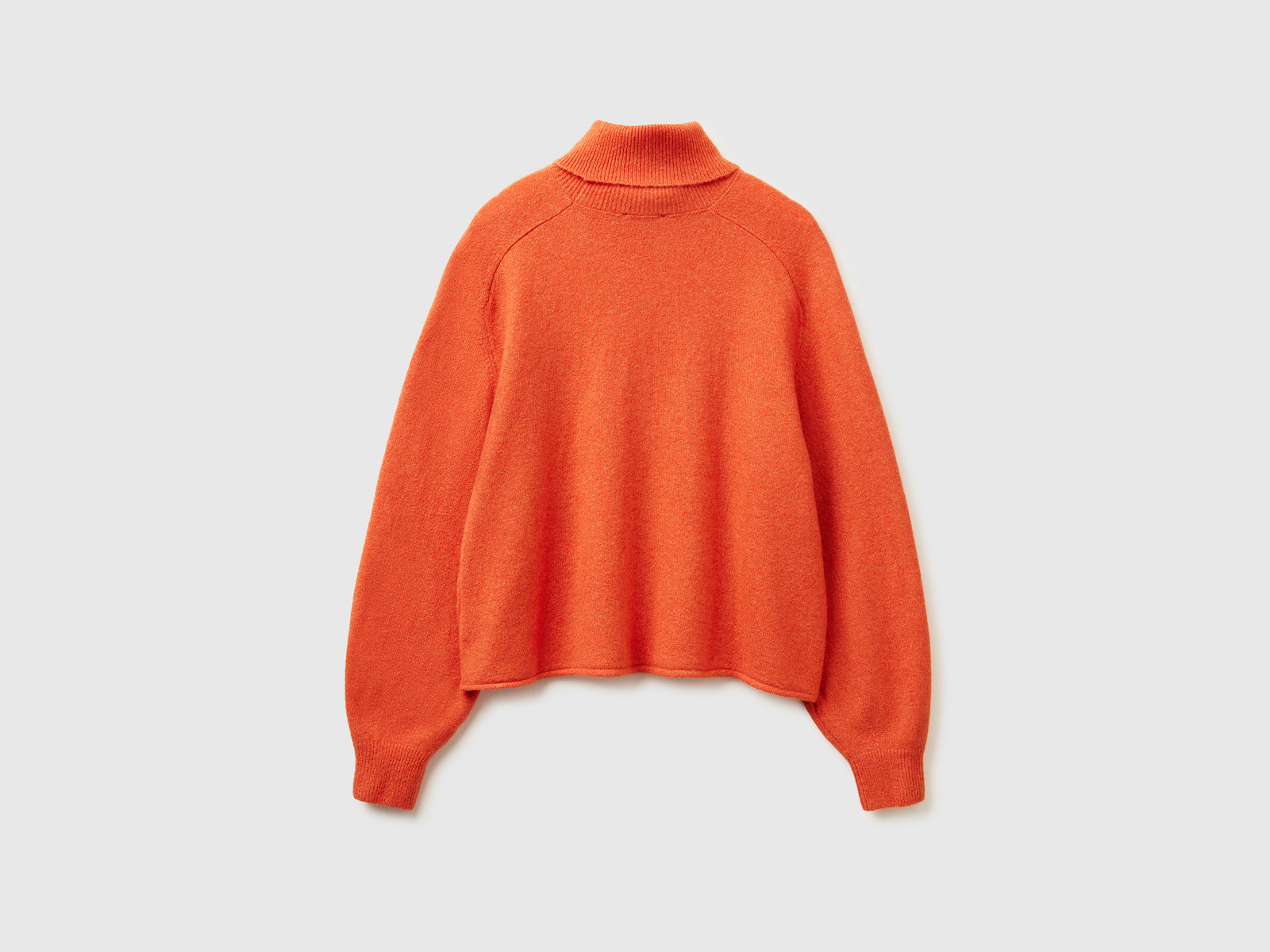 Dolcevita in misto lana stretch da donna arancione 2 | Benetton Outlet
