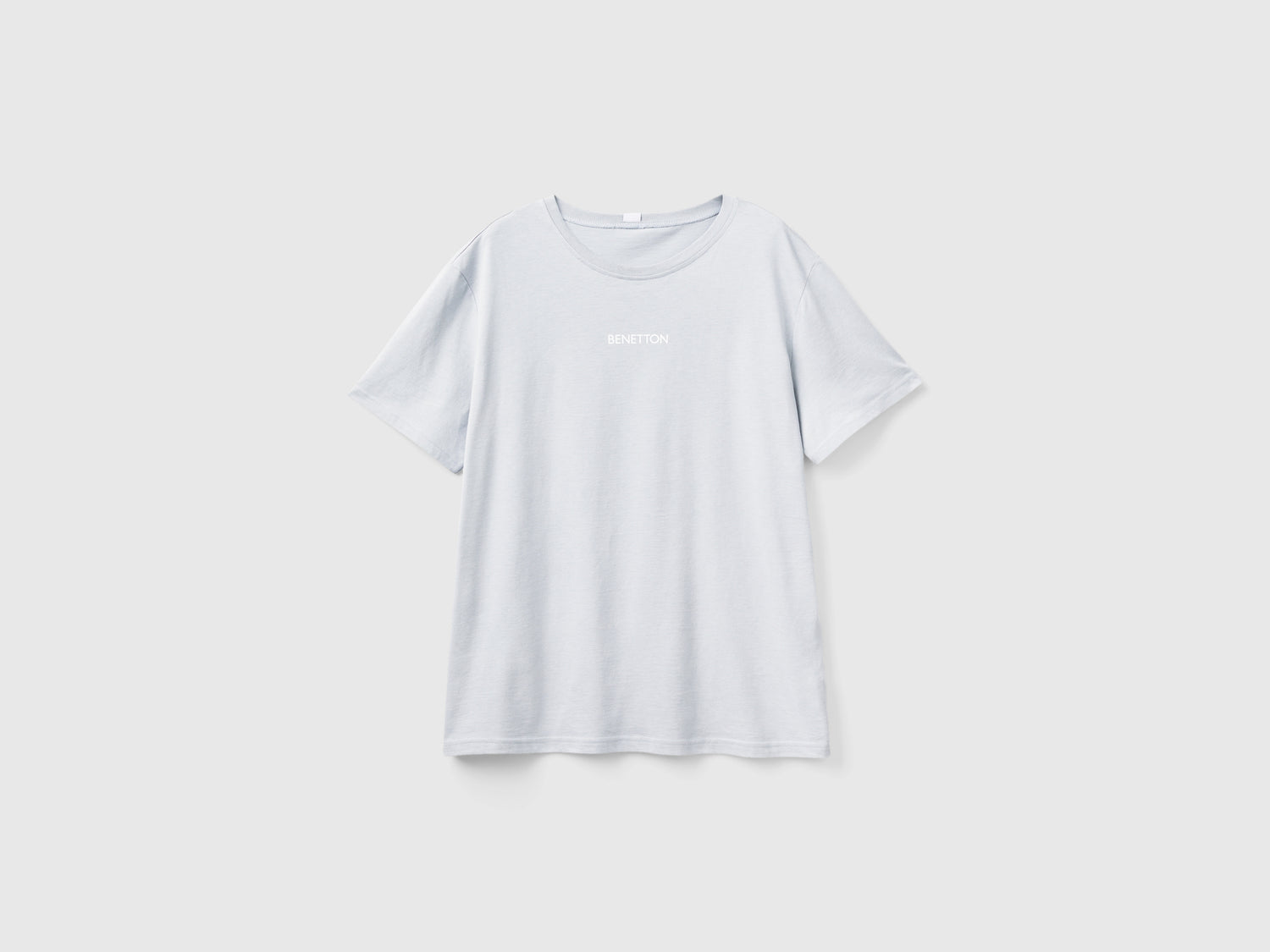 T-shirt con stampa logo da uomo grigio chiaro | Benetton Outlet