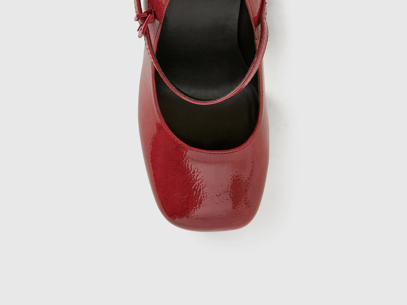 Décolleté lucide con tacco e cinturino da donna rosso 3 | Benetton Outlet