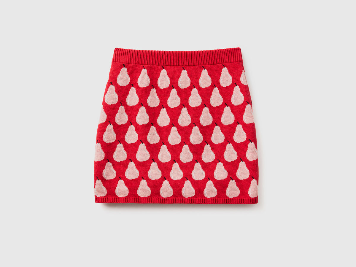 Minigonna con pattern frutta