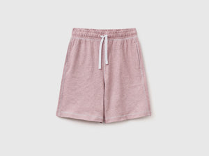 Pantaloni corti in puro cotone mélange