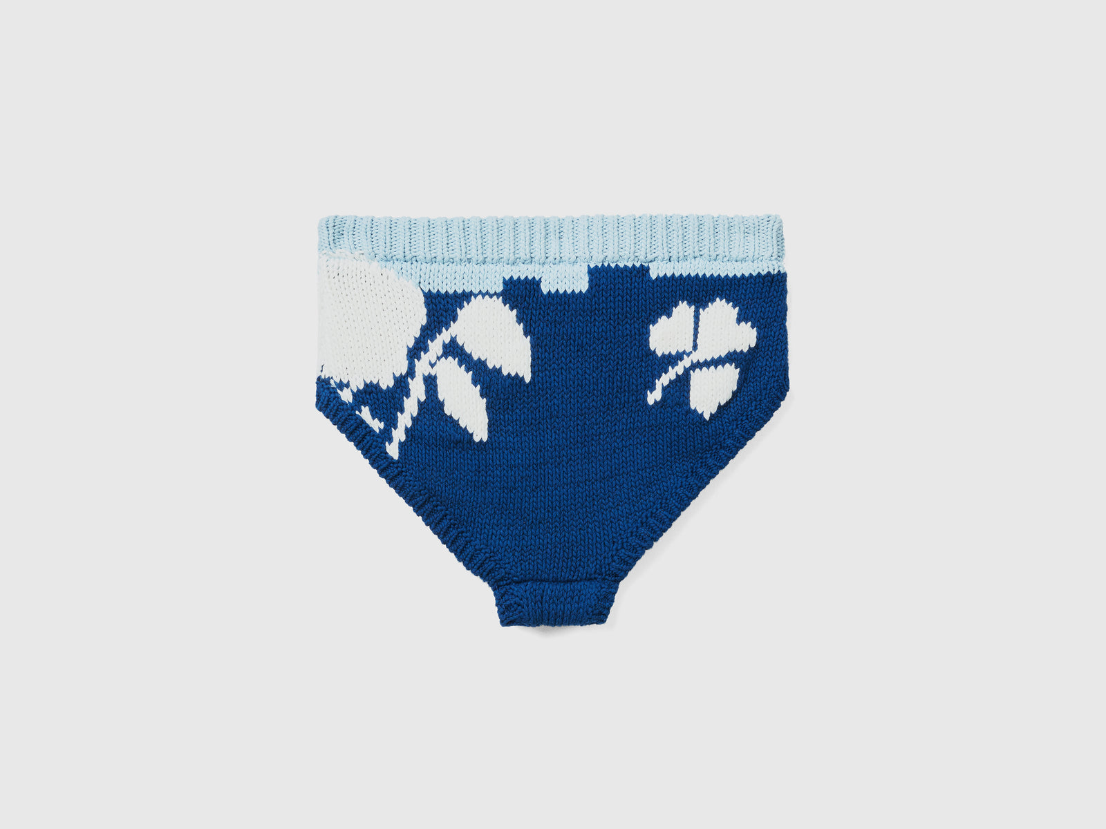 Culotte con intarsio floreale da donna blu 2 | Benetton Outlet
