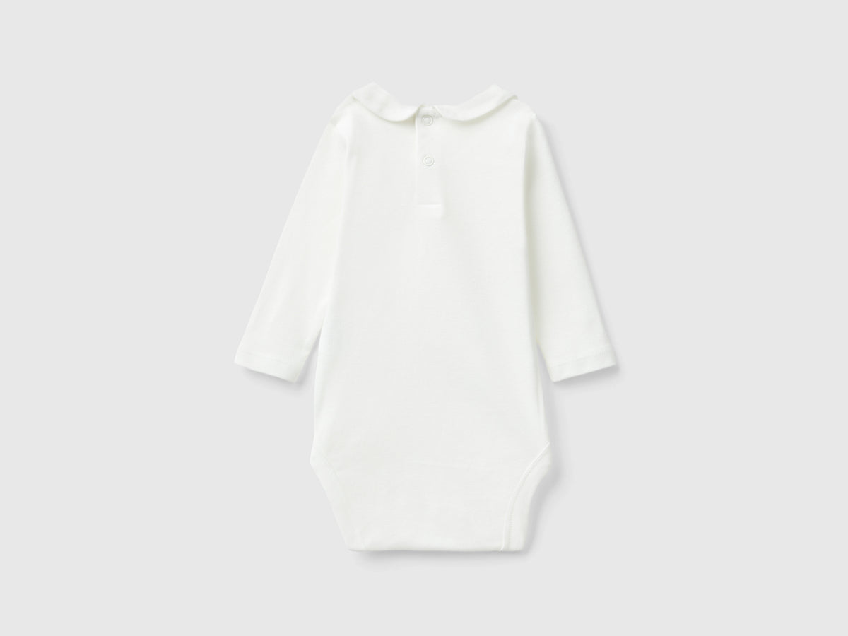 Body con colletto in cotone bio