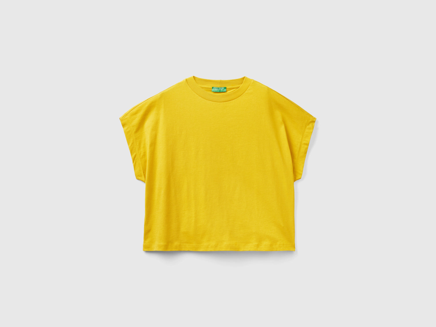 Maglietta con manica a kimono da donna giallo | Benetton Outlet