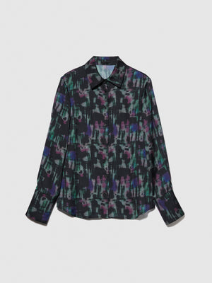 Camicia stampata in satin