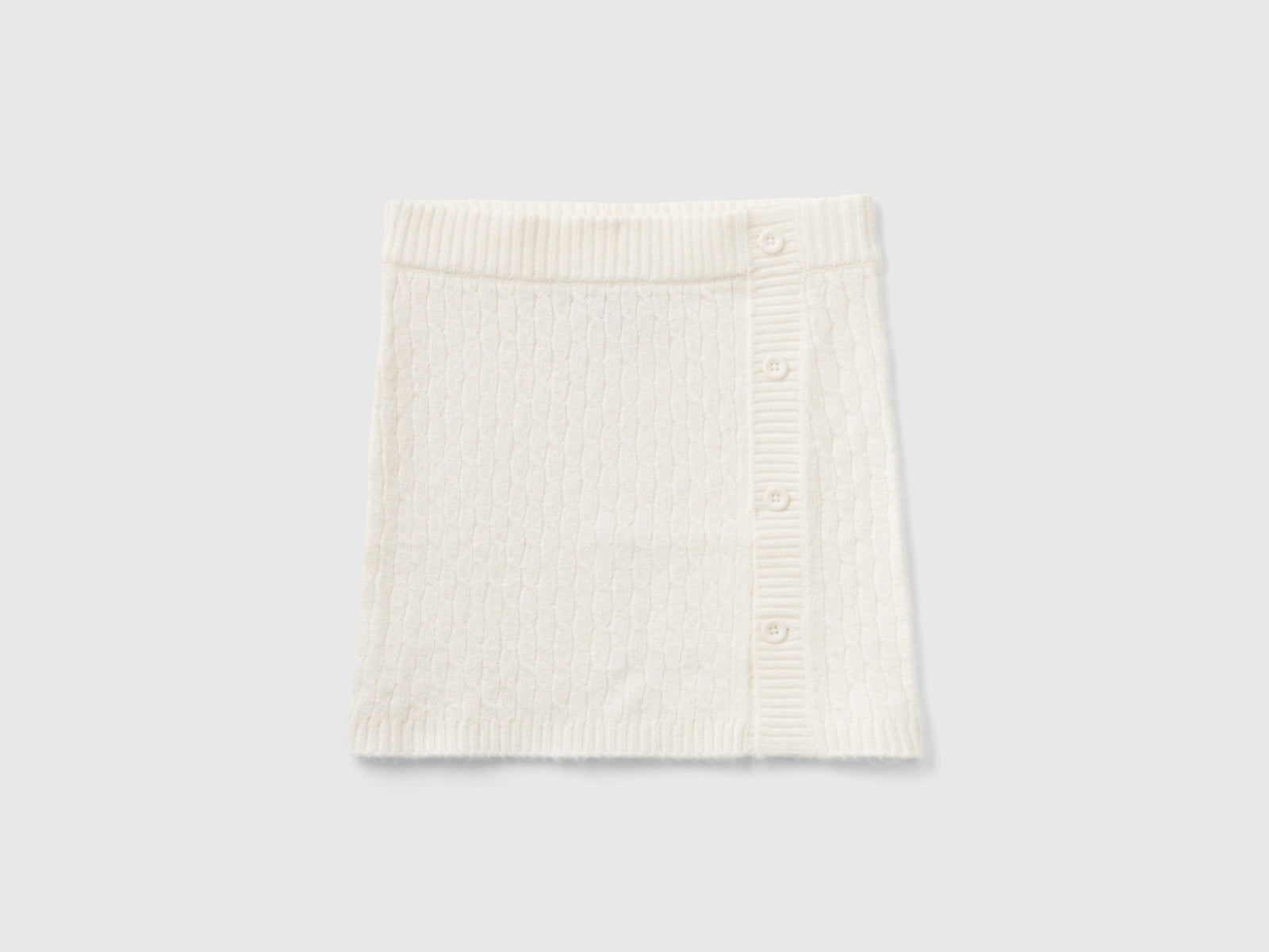 Gonna con trecce da bambina bianco panna | Benetton Outlet
