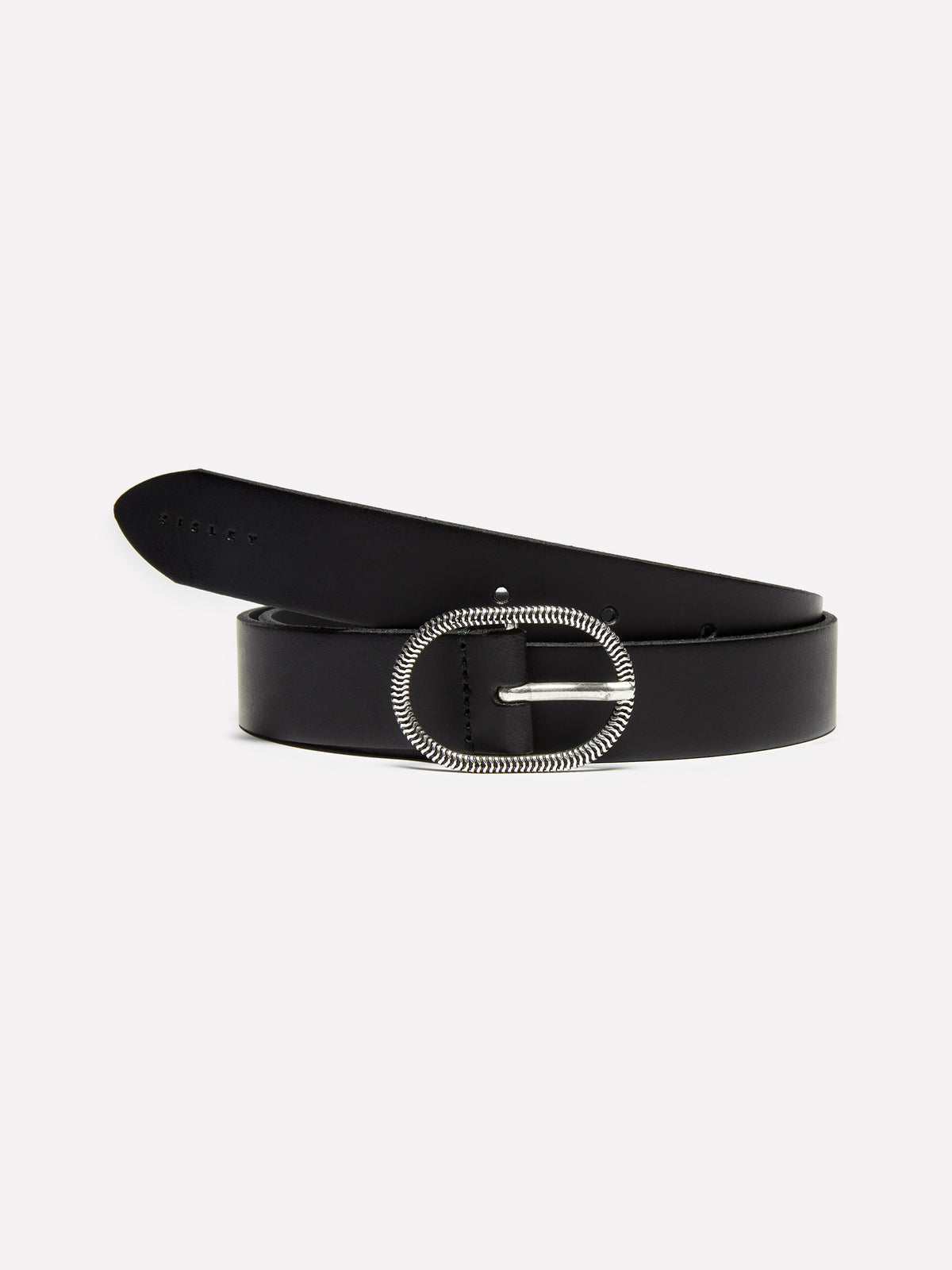 Cintura in pelle con fibbia decorativa