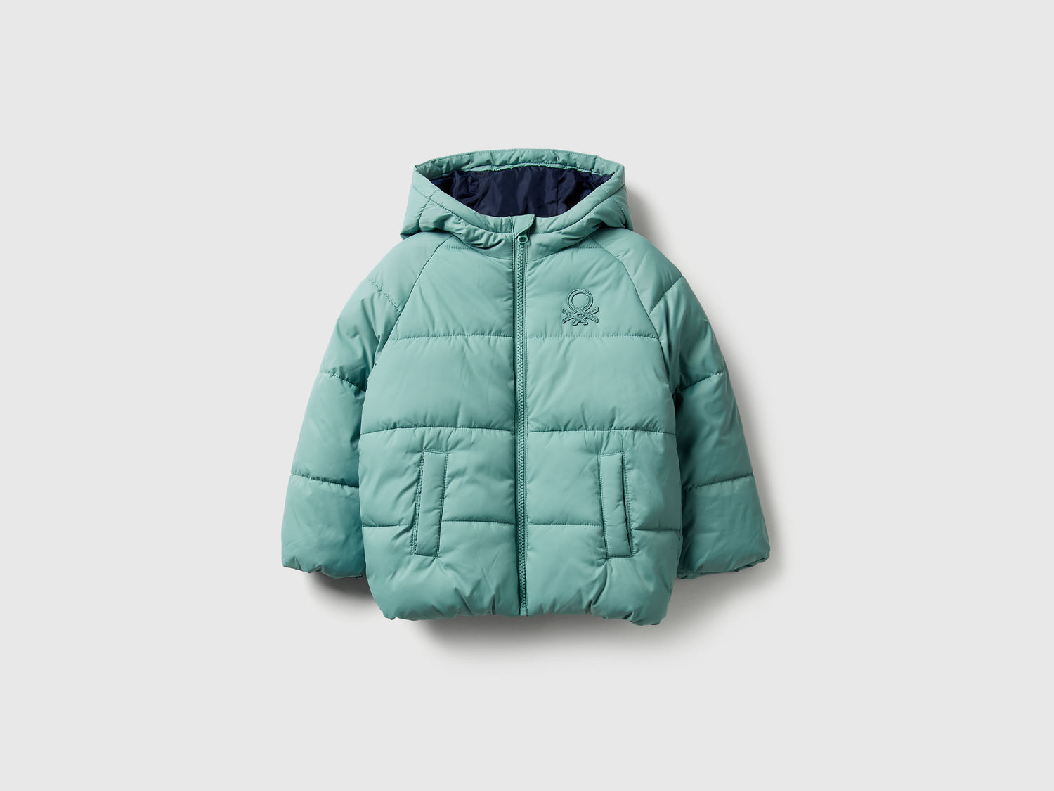 Giubbino imbottito "Rain Defender" da bimbo verde acqua | Benetton Outlet
