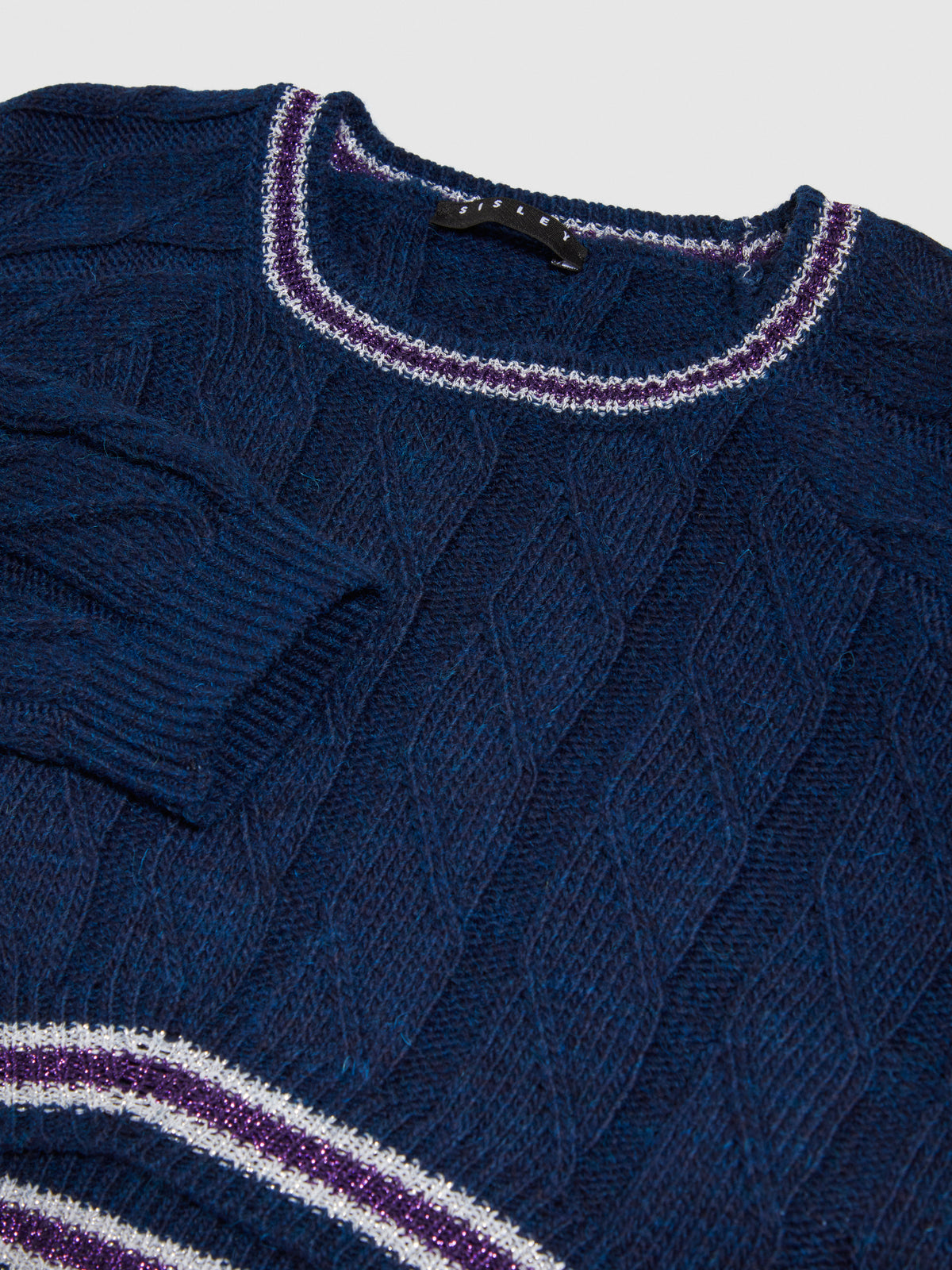 Maglia cropped con lurex