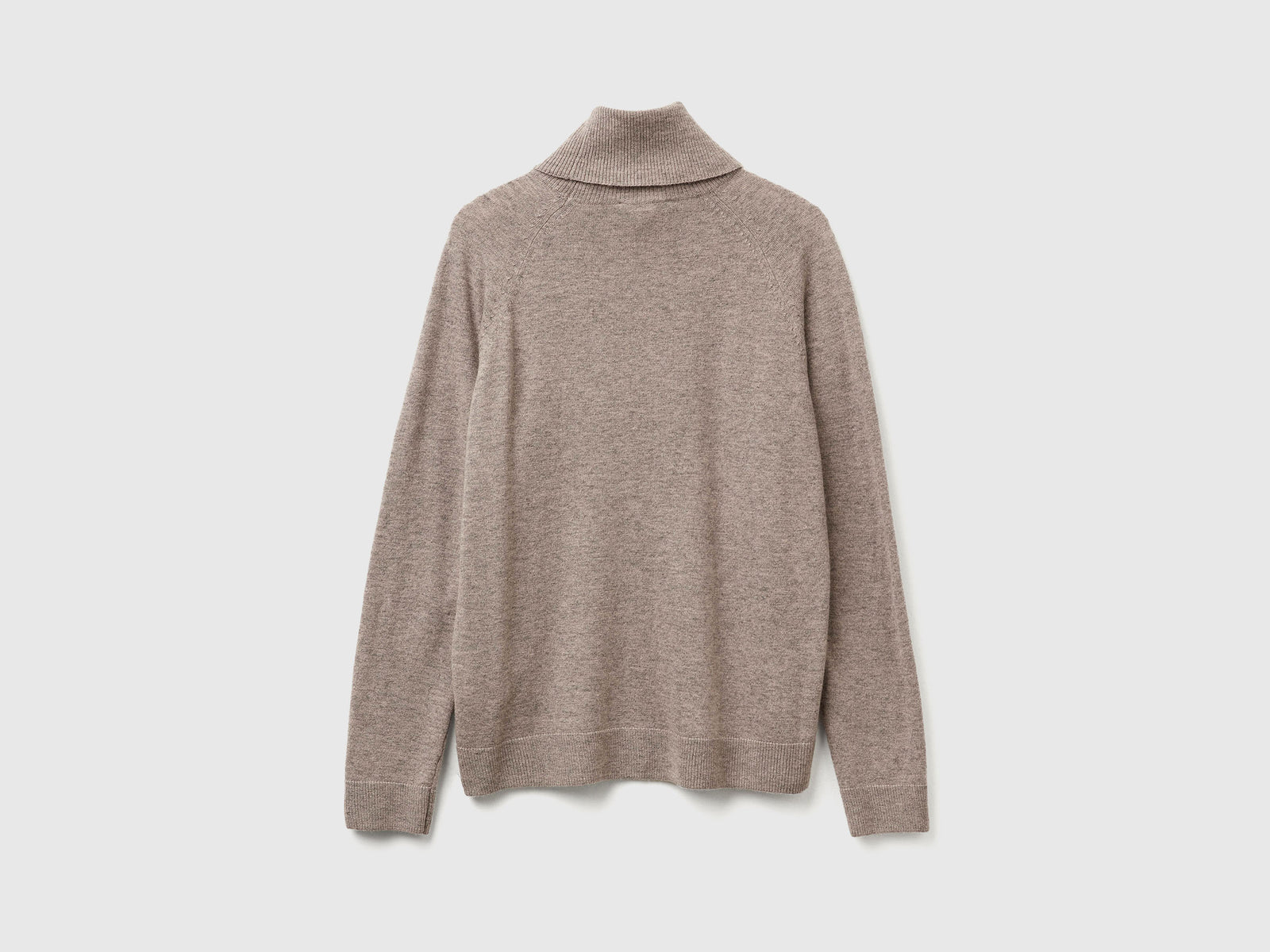 Maglione dolcevita in misto lana e cashmere da donna beige 2 | Benetton Outlet