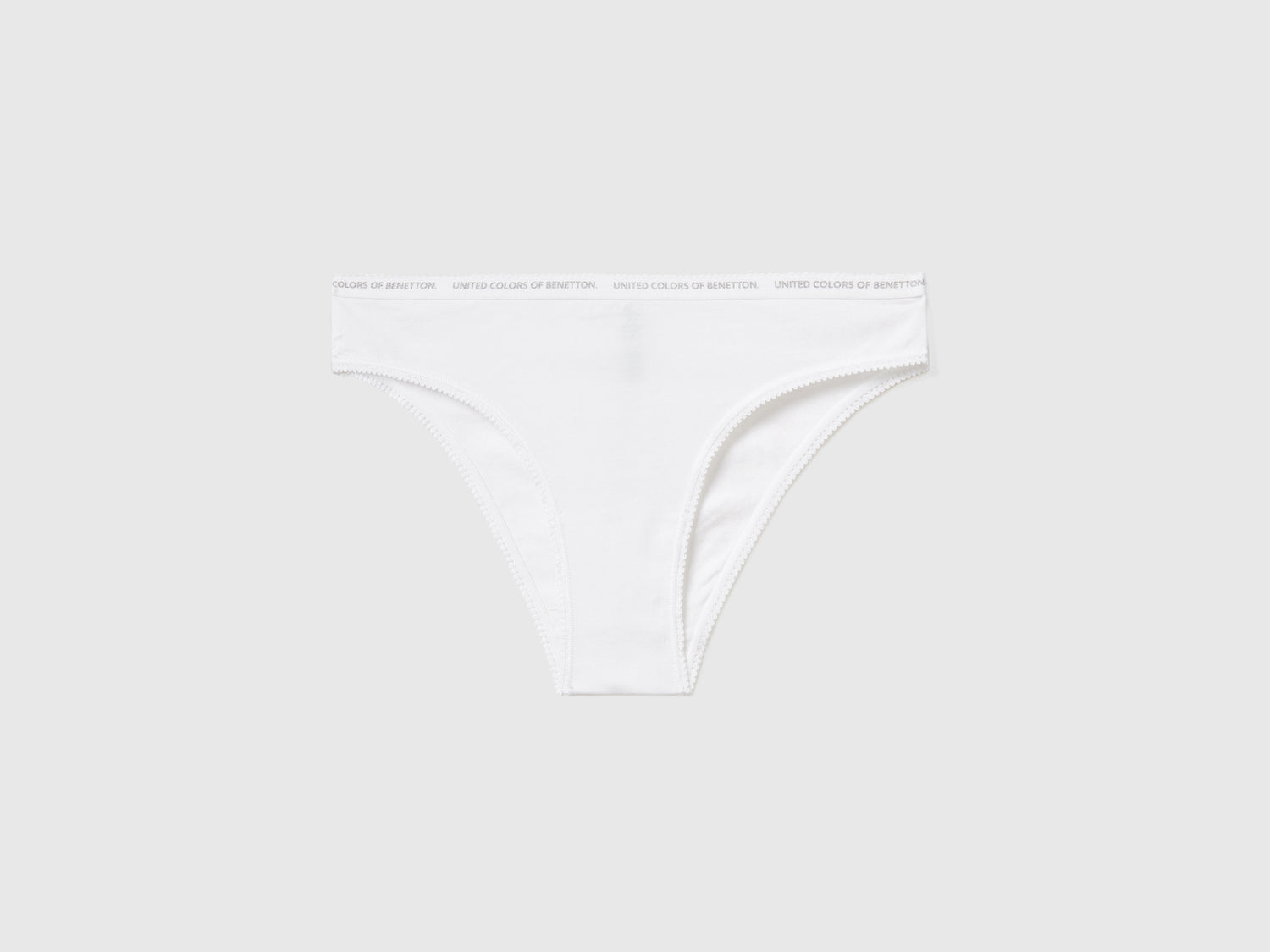 Slip in cotone biologico stretch da donna bianco | Benetton Outlet