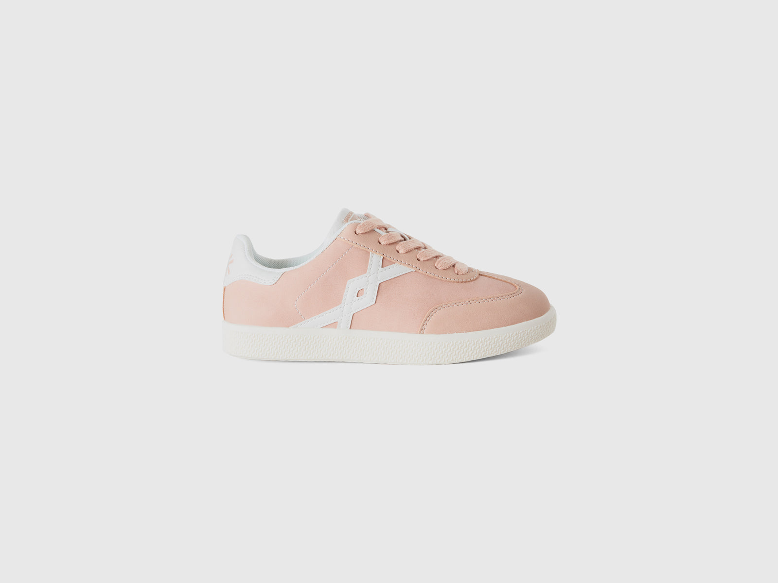 Sneakers in tessuto spalmato da bambina rosa tenue | Benetton Outlet