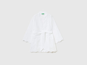 Giacca modello kimono in misto cotone dalla vestibilità morbida