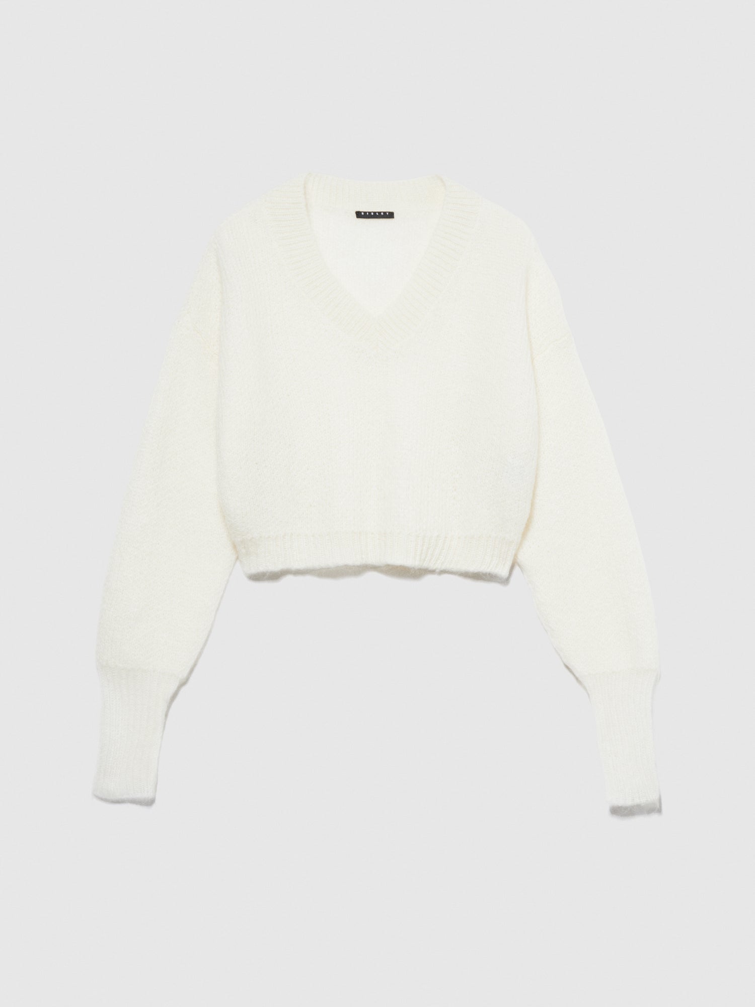 Maglia cropped da donna bianco panna | Sisley Outlet