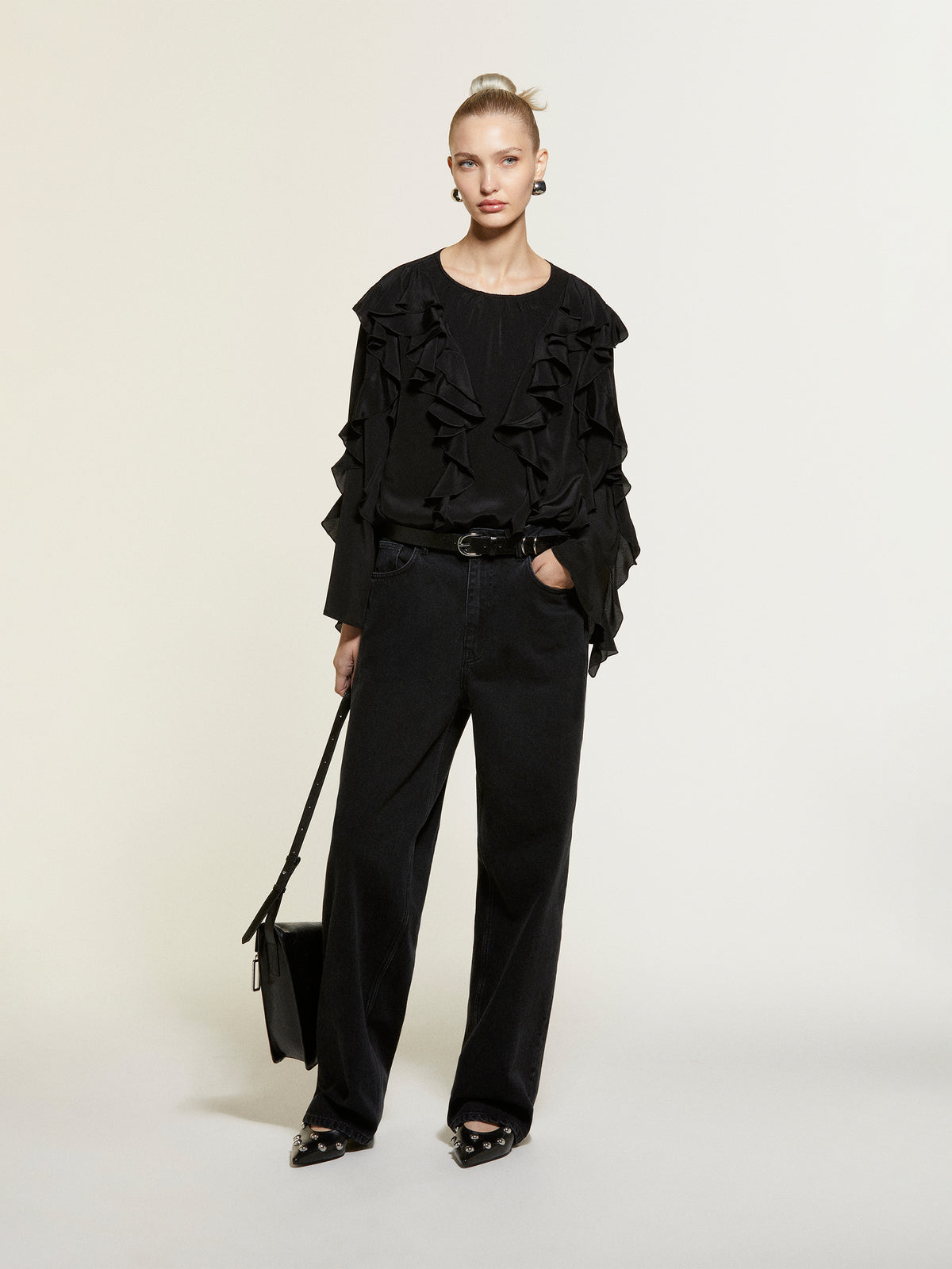 Blusa con rouches