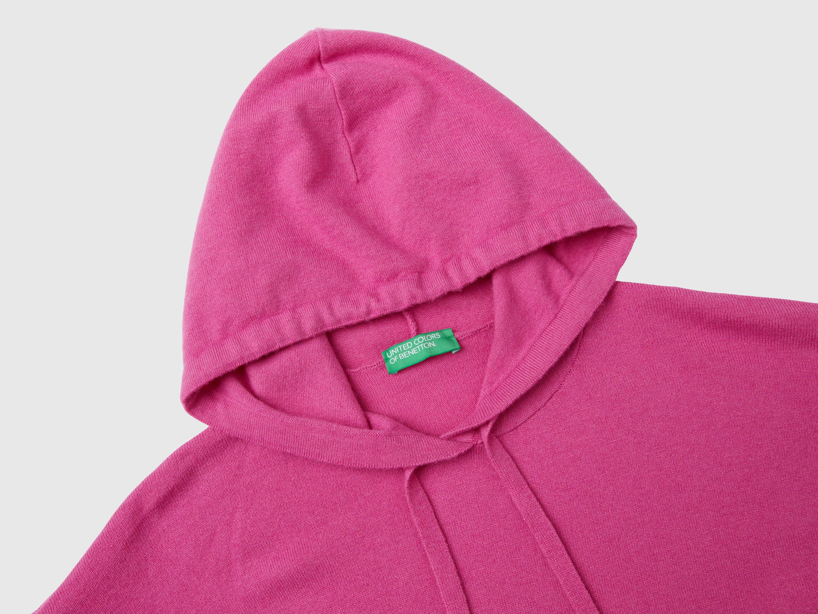 Maglia misto cashmere con cappuccio da donna rosa 3 | Benetton Outlet