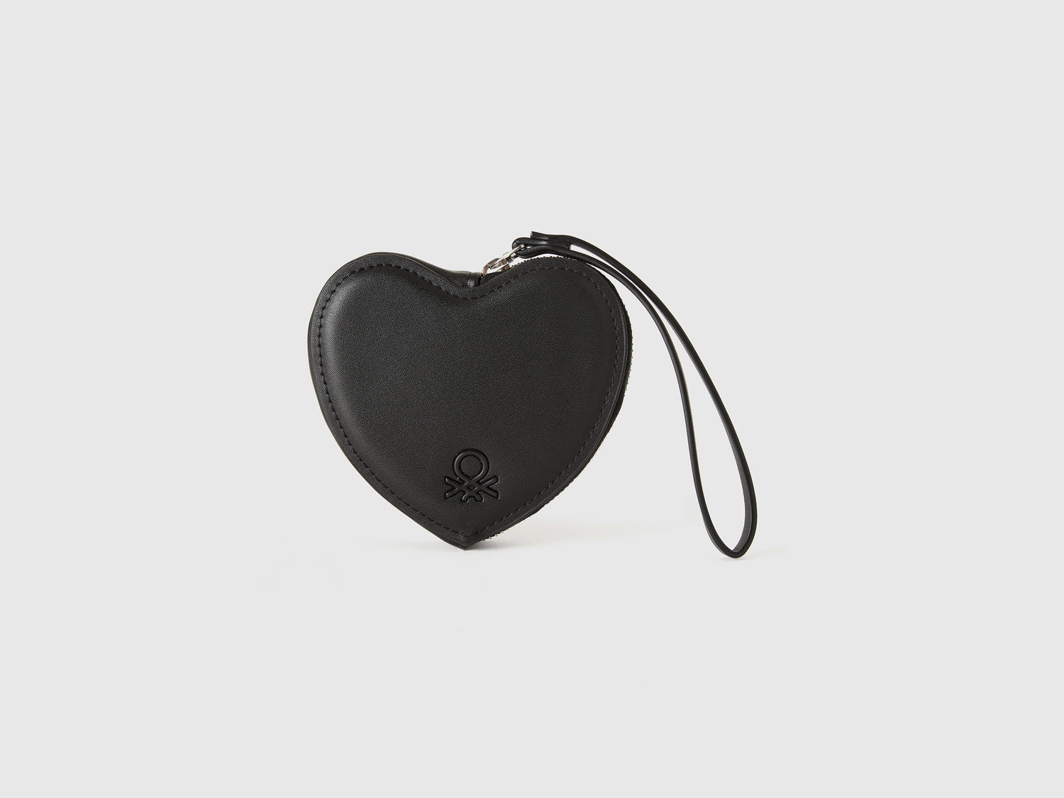Portamonete cuore da donna nero | Benetton Outlet