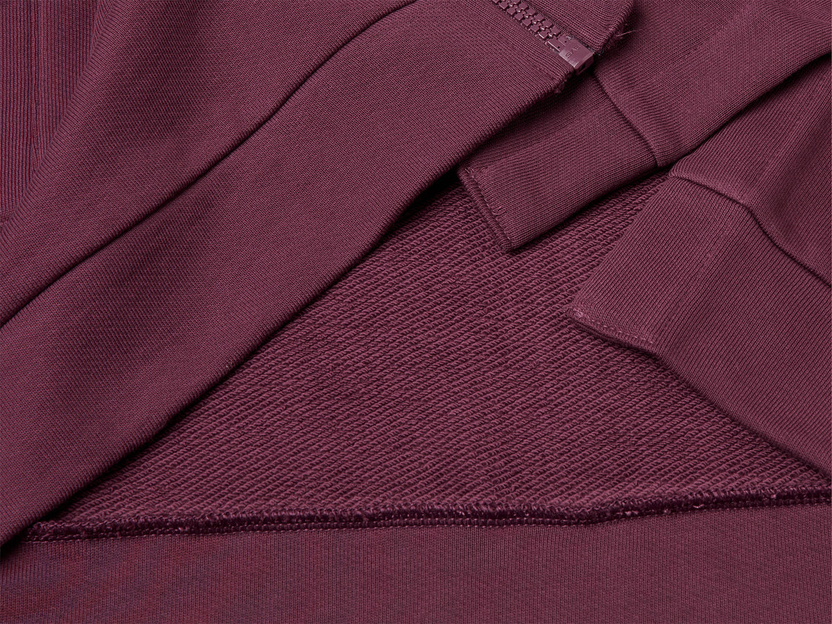 Felpa 100% cotone con zip e cappuccio