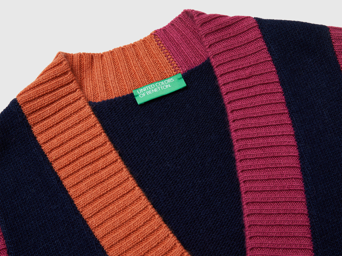 Gilet in maglia color block