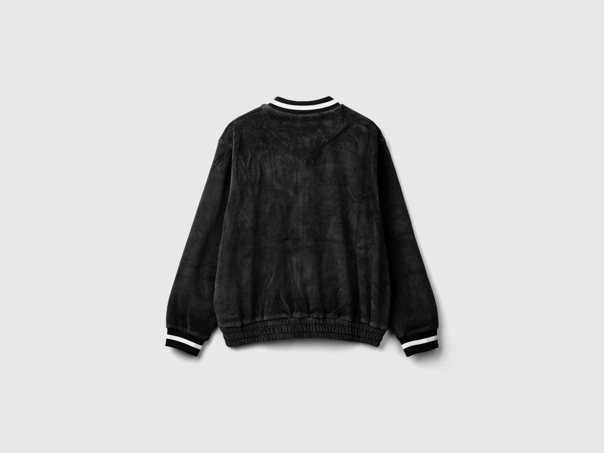 Felpa stile bomber in ciniglia