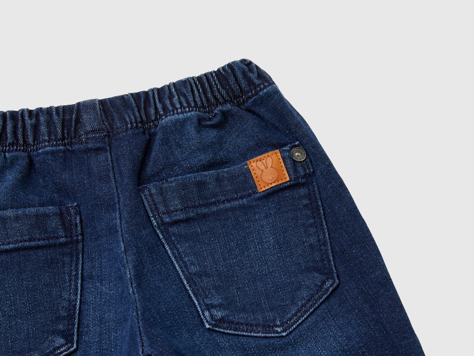 Jeans in cotone stretch da neonato blu 3 | Benetton Outlet