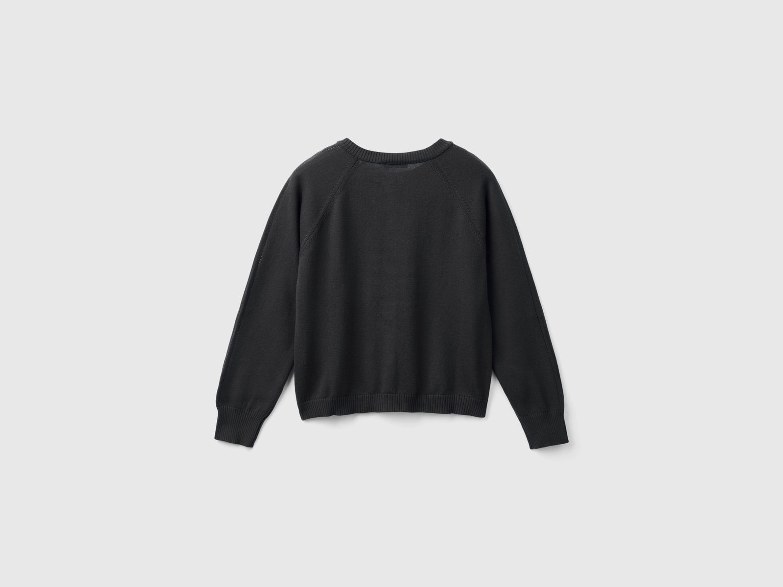 Pure cotton cardigan da bambina nero 2 | Benetton Outlet