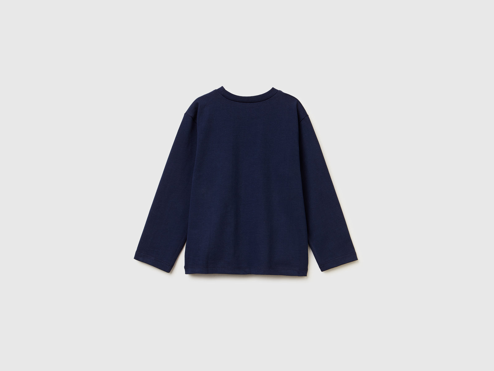 Maglietta girocollo in caldo cotone da bimbo blu scuro 2 | Benetton Outlet