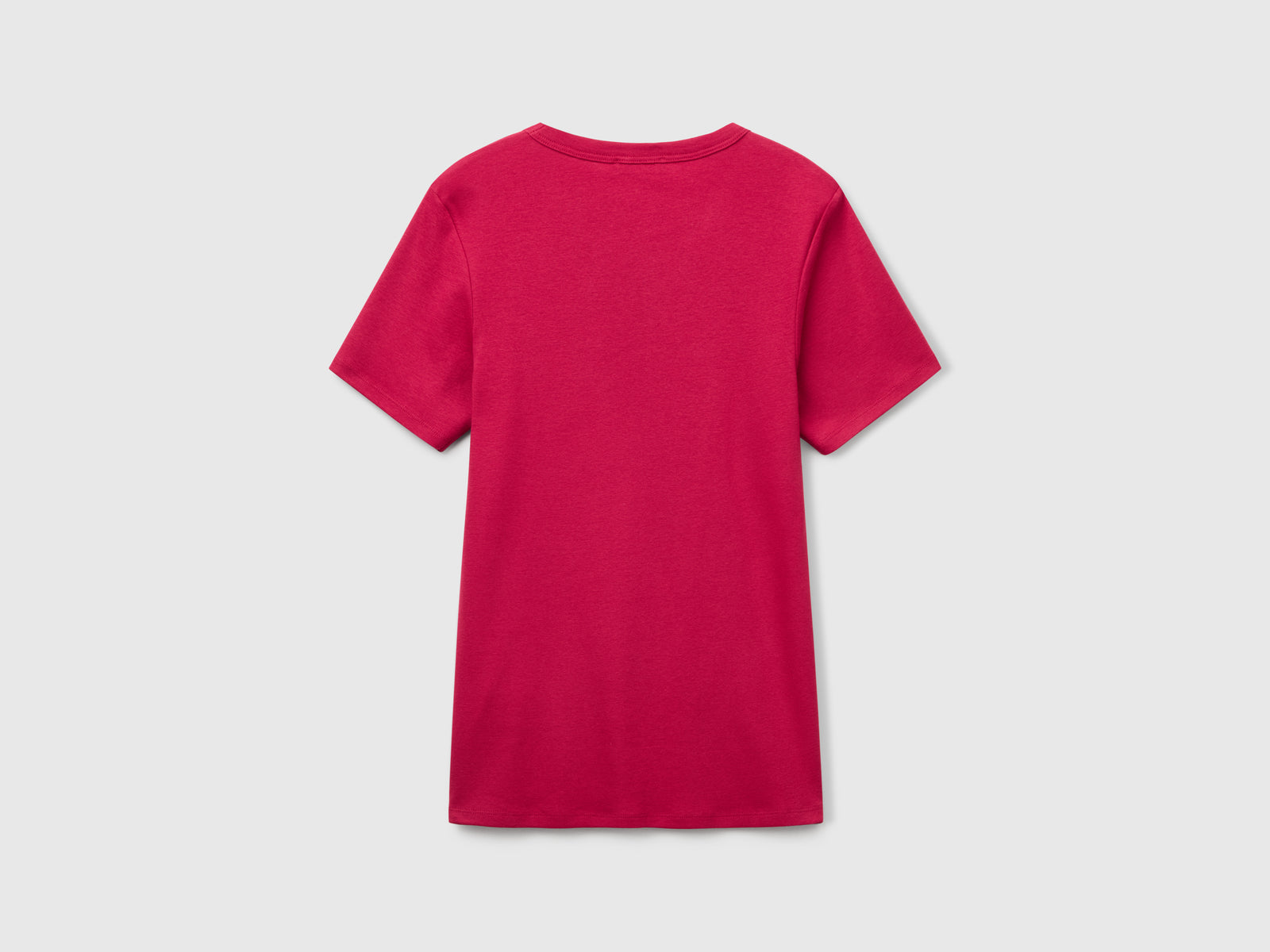 T-shirt 100% cotone con stampa logo glitter da donna fragola 2 | Benetton Outlet