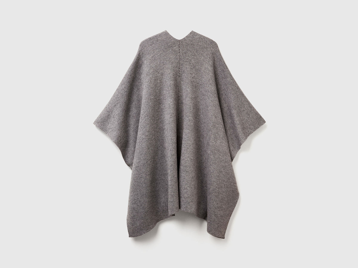 Mantella reversibile in misto cashmere