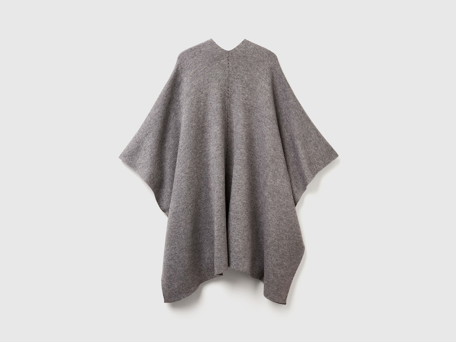 Mantella reversibile in misto cashmere da donna grigio scuro 2 | Benetton Outlet