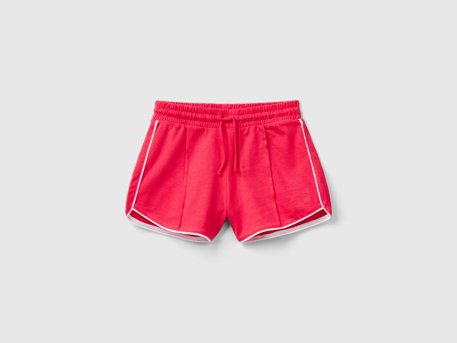 Shorts con coulisse 100% cotone da bambina fucsia | Benetton Outlet