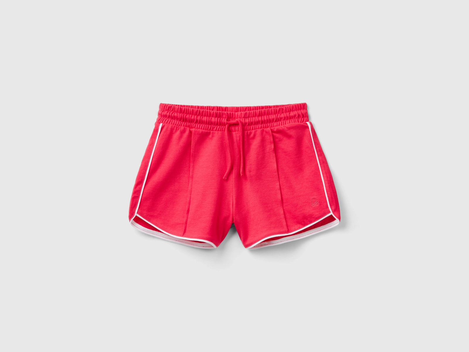 Shorts con coulisse 100% cotone da bambina fucsia | Benetton Outlet