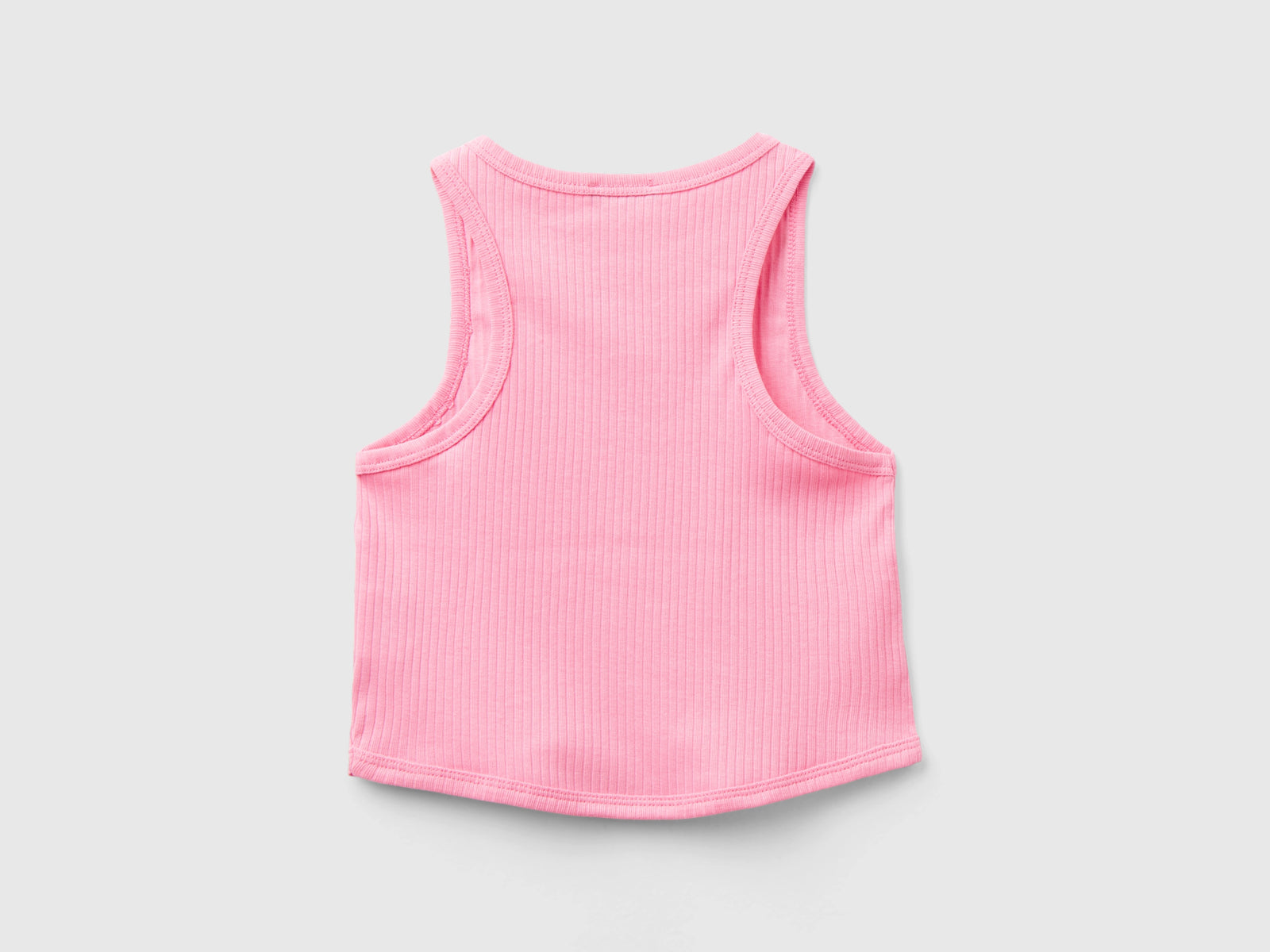 Canotta a costine da bambina rosa 2 | Benetton Outlet