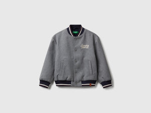 Bomber in misto lana