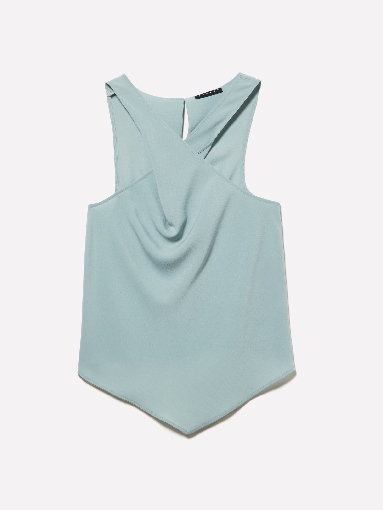 Top con scollo twisted da donna verde chiaro | Sisley Outlet