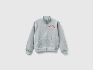 Felpa con zip e colletto