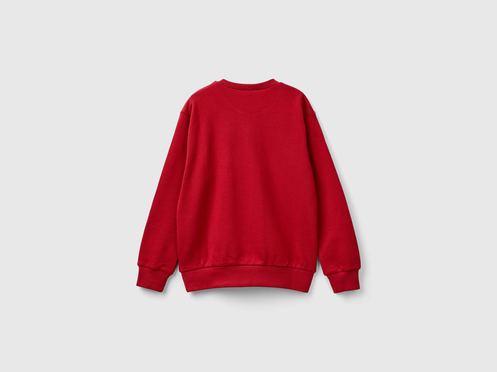 Felpa con stampa logo da bambino rosso 2 | Benetton Outlet