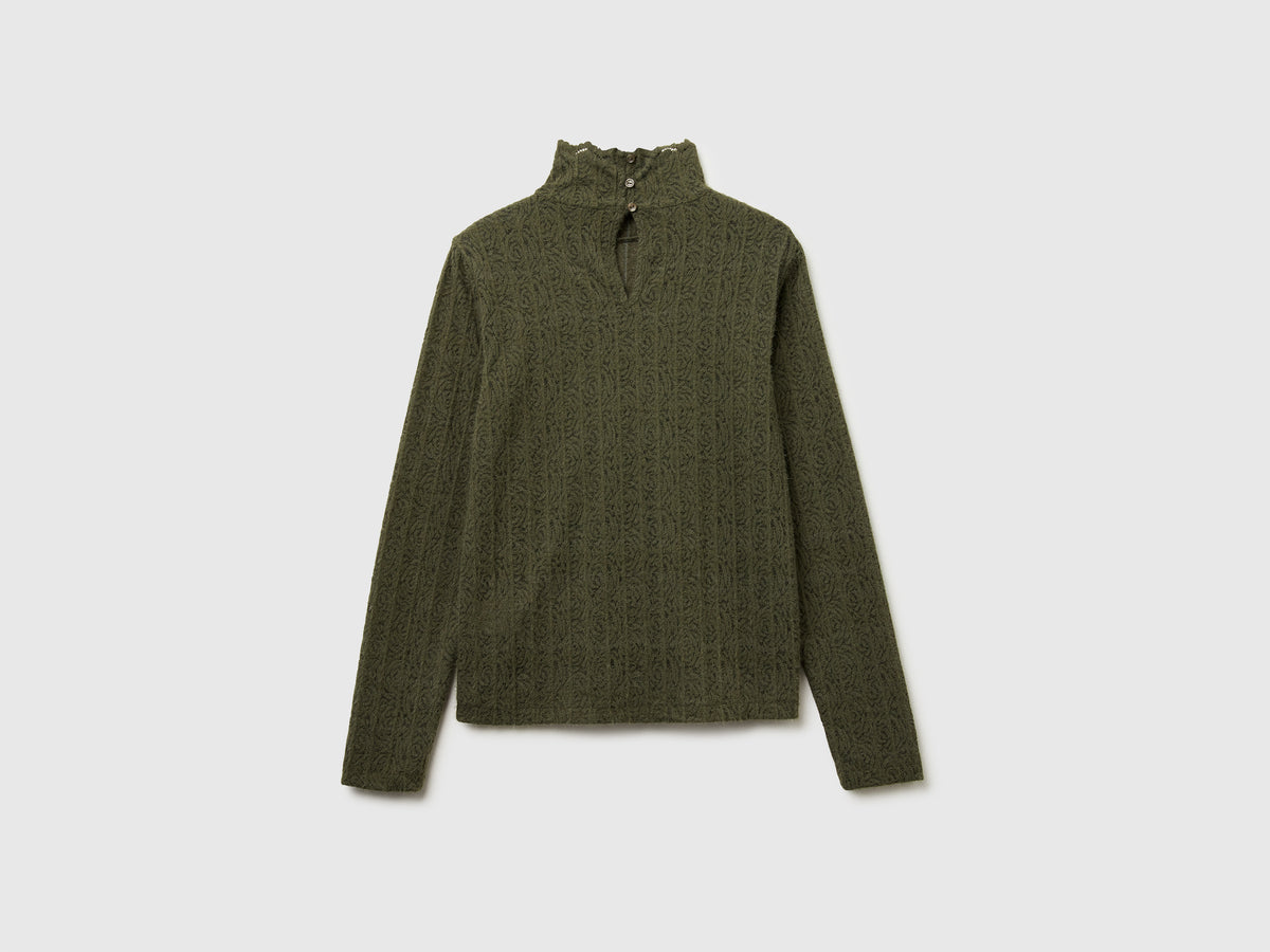 Blusa in pizzo slim fit