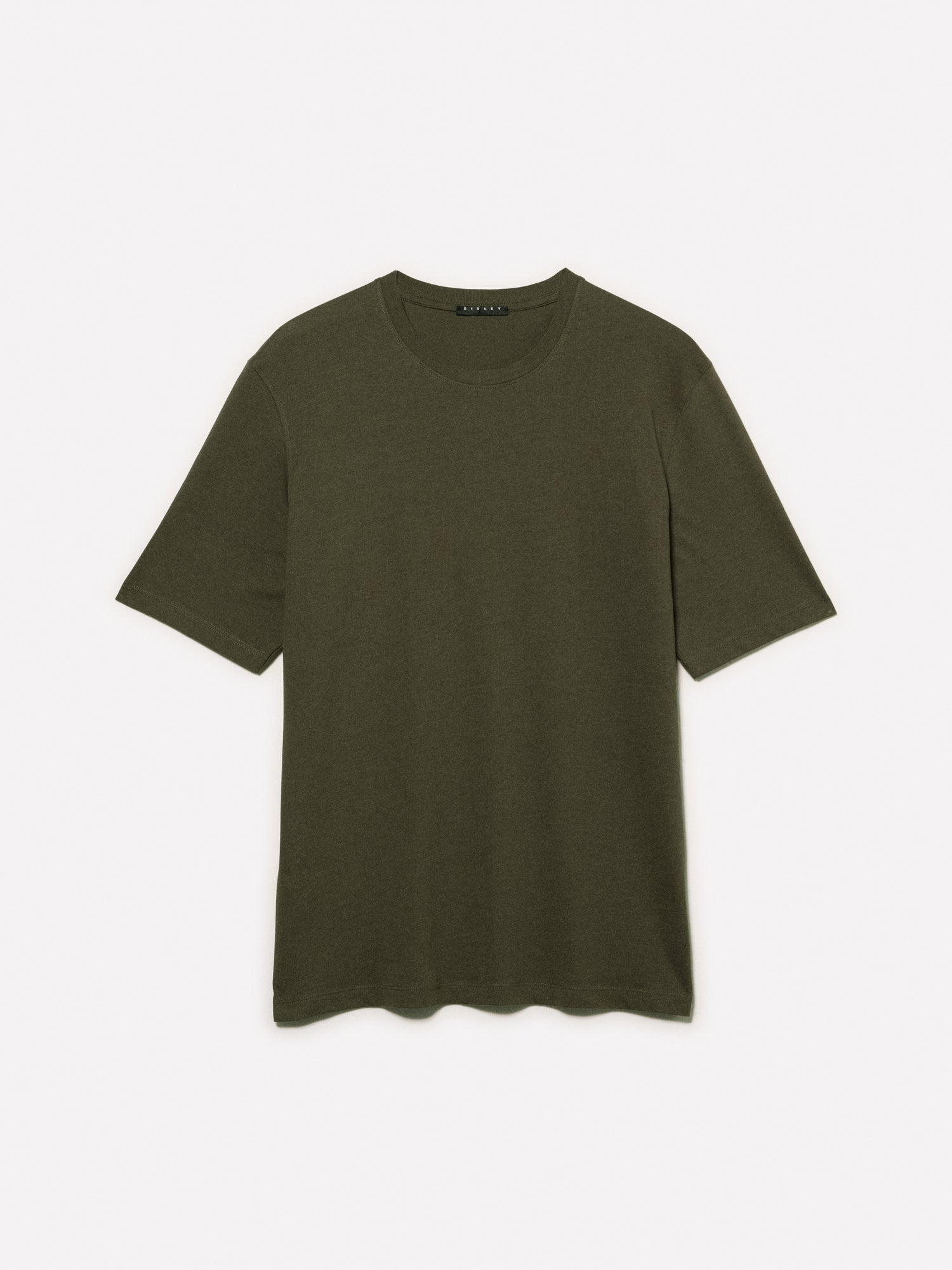 T-shirt a maniche corte regular fit verde oliva da uomo verde scuro | Sisley Outlet